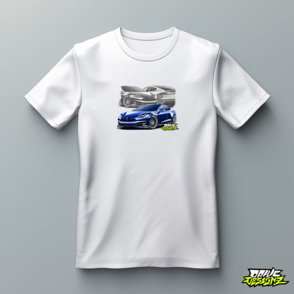 Drive Designz T-Shirt Black White Custom Car JDM EURO ELECTIRC